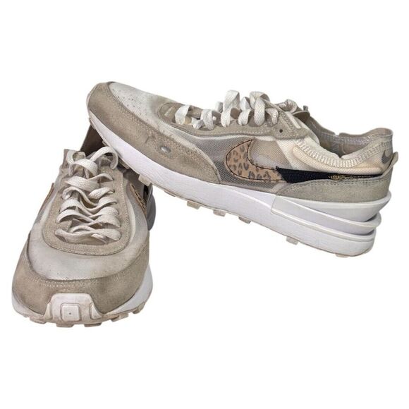 Nike Waffle One SE Leopard Print Sneakers‎ Womens Size US 8 - Picture 3 of 5